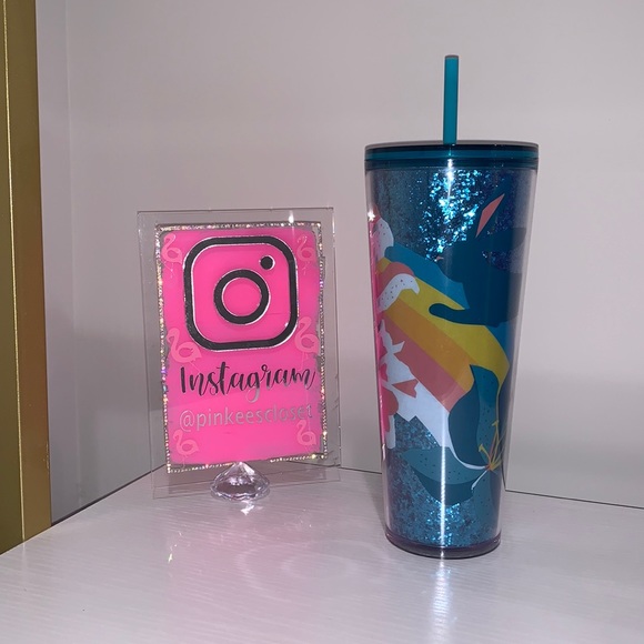 ⭐️SALE 🤩NEW STARBUCKS TUMBLER BLUE SPARKLE - Picture 4 of 13